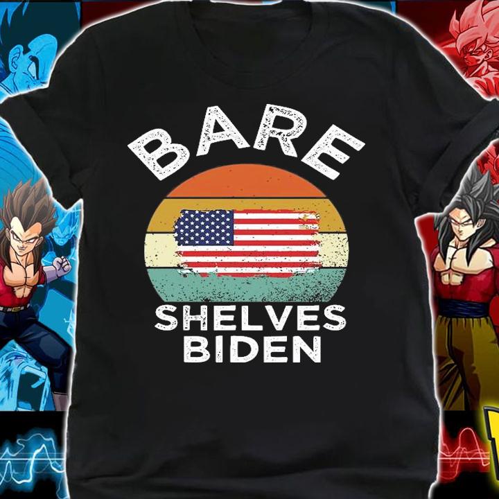 Bare Shelves, Bareshelves, Fjb, Impeach Biden Harris Vintage Us Flag T-Shirt t-shirt shirt