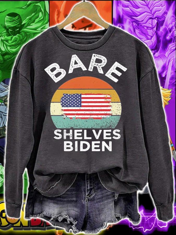 Bare Shelves, Bareshelves, Fjb, Impeach Biden Harris Vintage Us Flag T-Shirt t-shirt sweatshirt