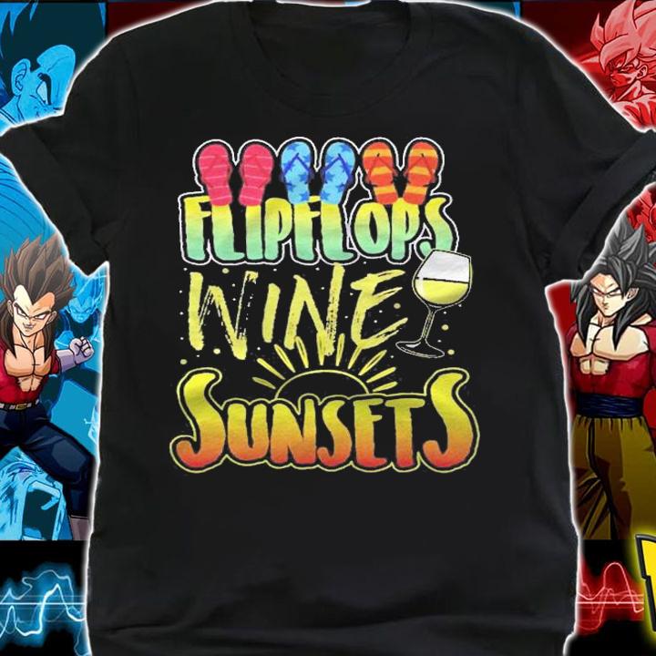 Beach Flip Flops Wine Sunsets Shirt t-shirt shirt
