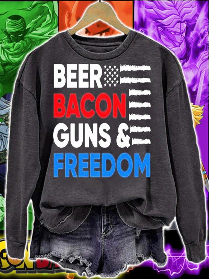 Beer Bacon Guns And Freedom T-Shirt t-shirt