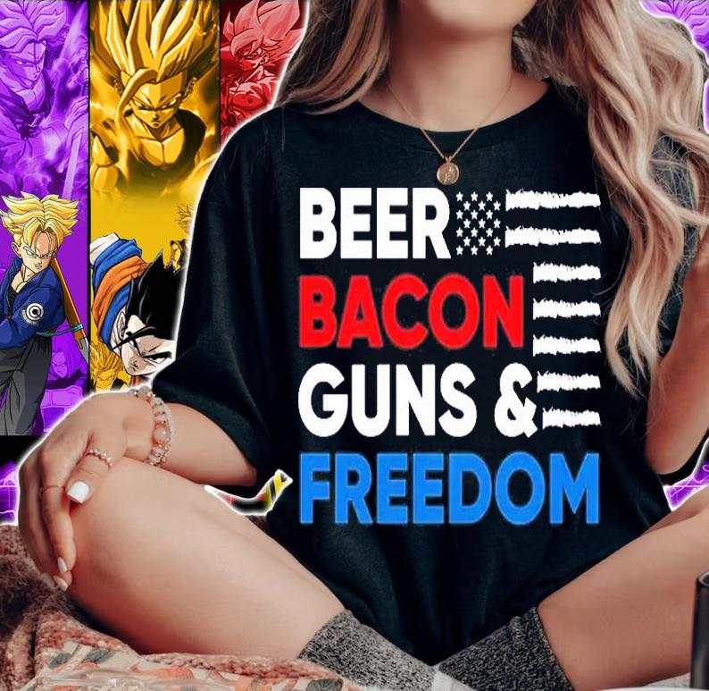 Beer Bacon Guns And Freedom T-Shirt t-shirt