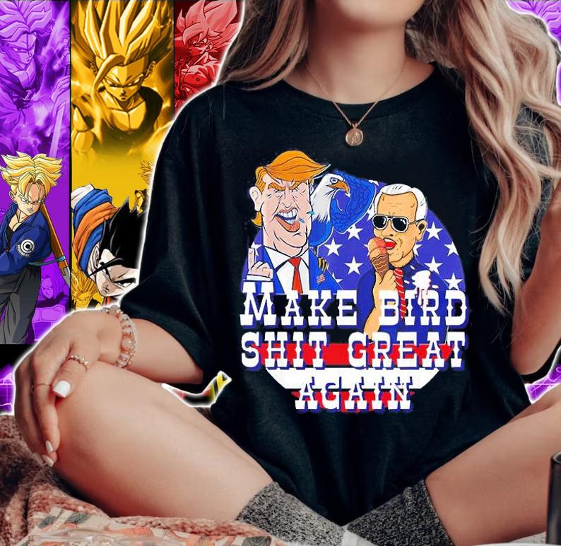 Biden Bird Poop Trump Eagle Bird Shit Biden Republican T-Shirt t-shirt woman shirt