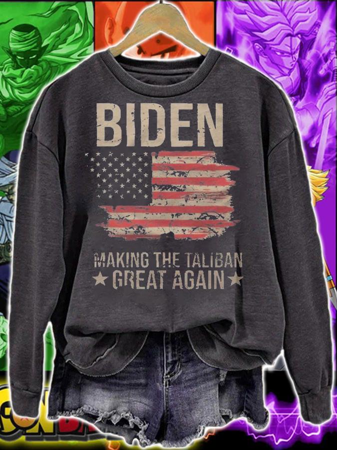 Biden Making The Taliban Great Again USA Flag Vintage T-Shirt t-shirt sweatshirt