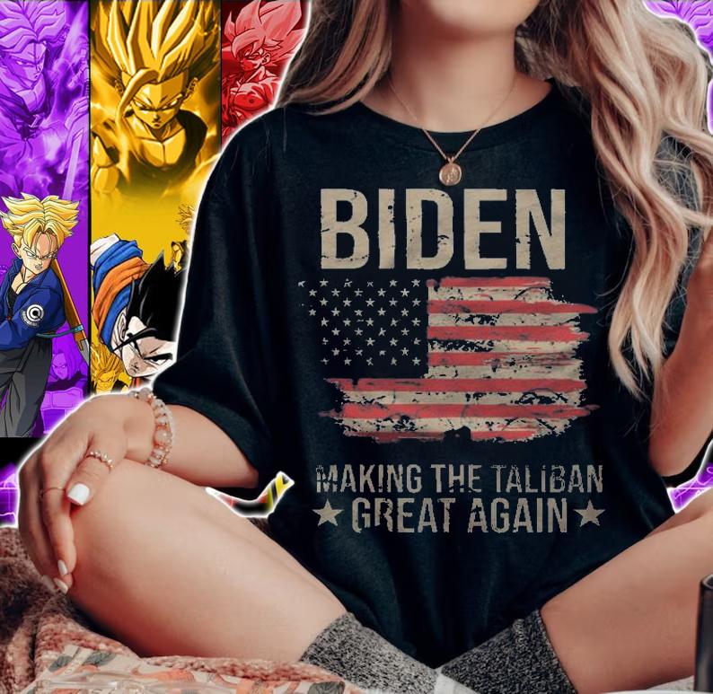 Biden Making The Taliban Great Again USA Flag Vintage T-Shirt t-shirt woman shirt