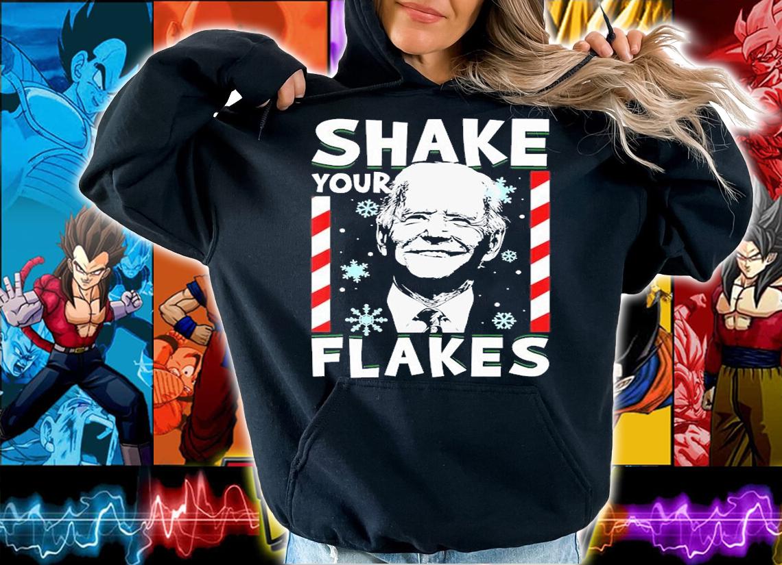 Biden Shake Your Flakes Funny Ugly Christmas T-Shirt t-shirt