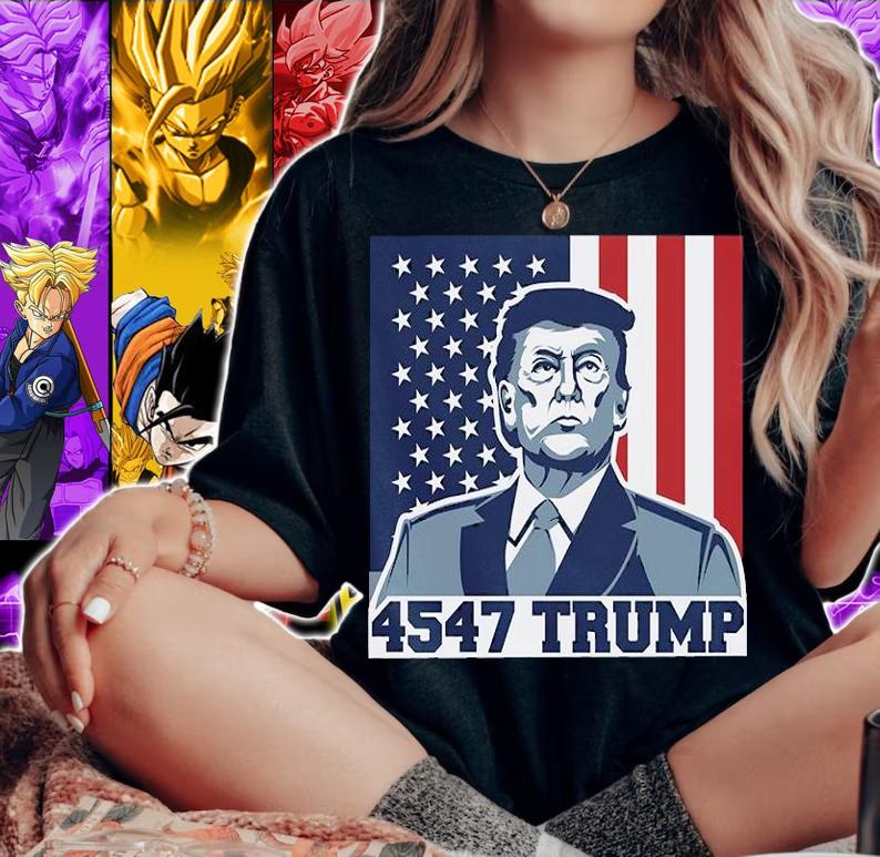 Donald Trump 4547 Trump USA Flag T-Shirt t-shirt woman shirt