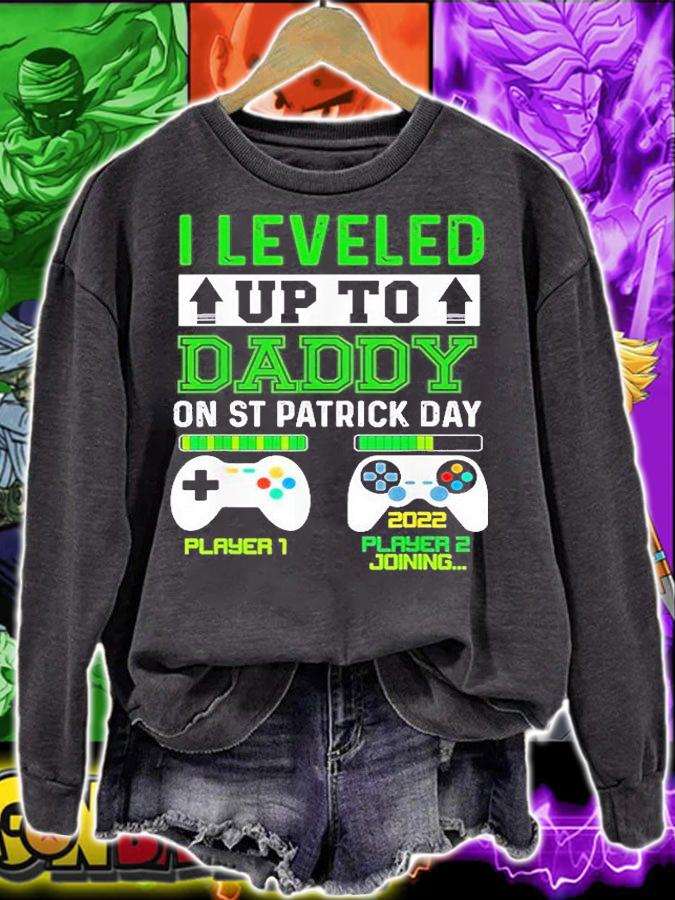 I Leveled Up To Daddy On St Patrick's Day T-Shirt t-shirt