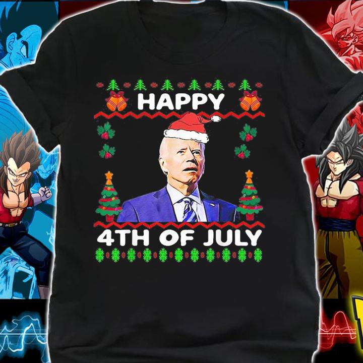 Let's Go 2024 Brandon Happy 4th Of July Ugly Christmas T-Shirt t-shirt shirt