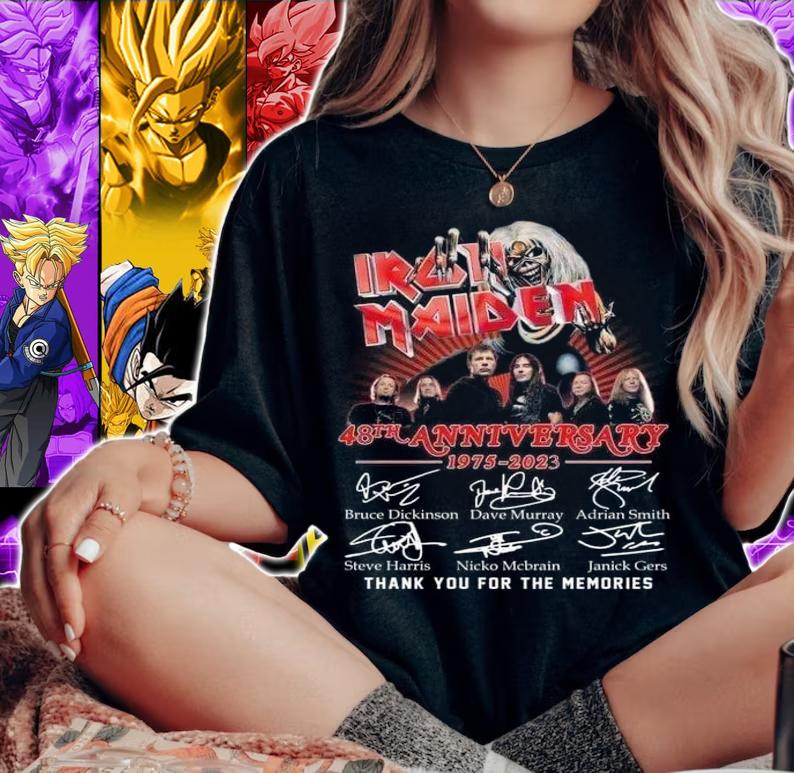 48th Anniversary Iron Maiden 1975 2023 Thank You For The Memories t-shirt woman shirt