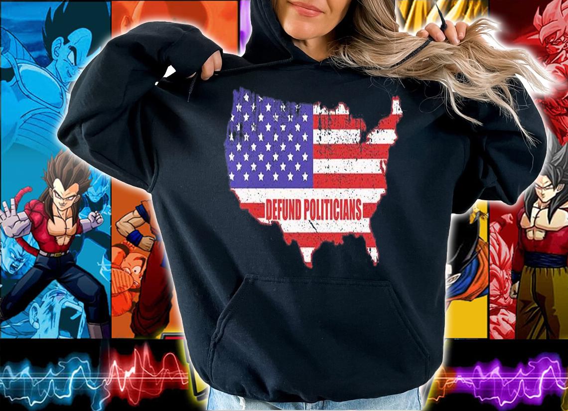 Defund Politicians USA Flag Map Vintage T-Shirt t-shirt