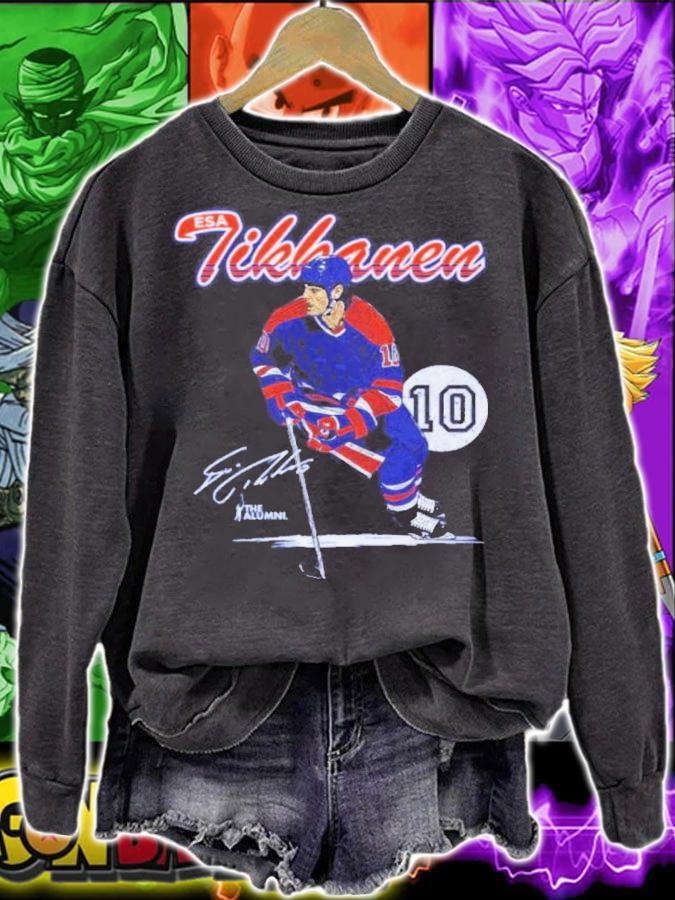 Esa Tikkanen Edmonton Retro Script Hockey Signatures Shirt t-shirt sweatshirt