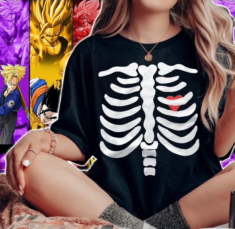 Funny Halloween Skeleton Rib Cage Costume Shirt t-shirt woman shirt