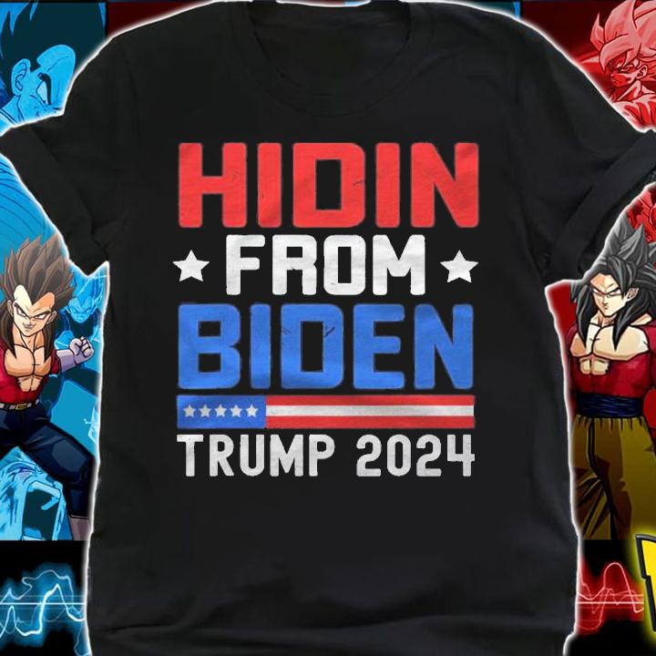Hidin From Biden Kids Men Trump 2024 Funny Anti Joe Biden Shirt t-shirt