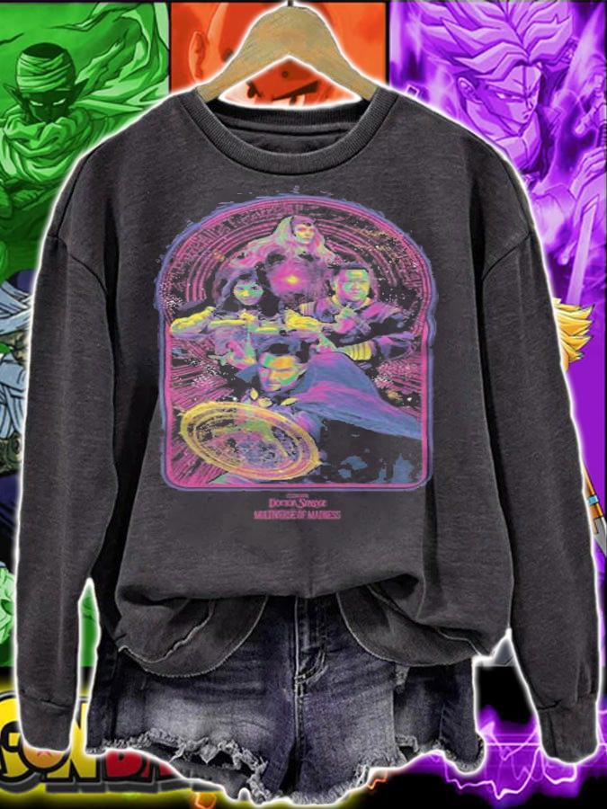 Marvel Dr. Strange neon group T-shirt t-shirt