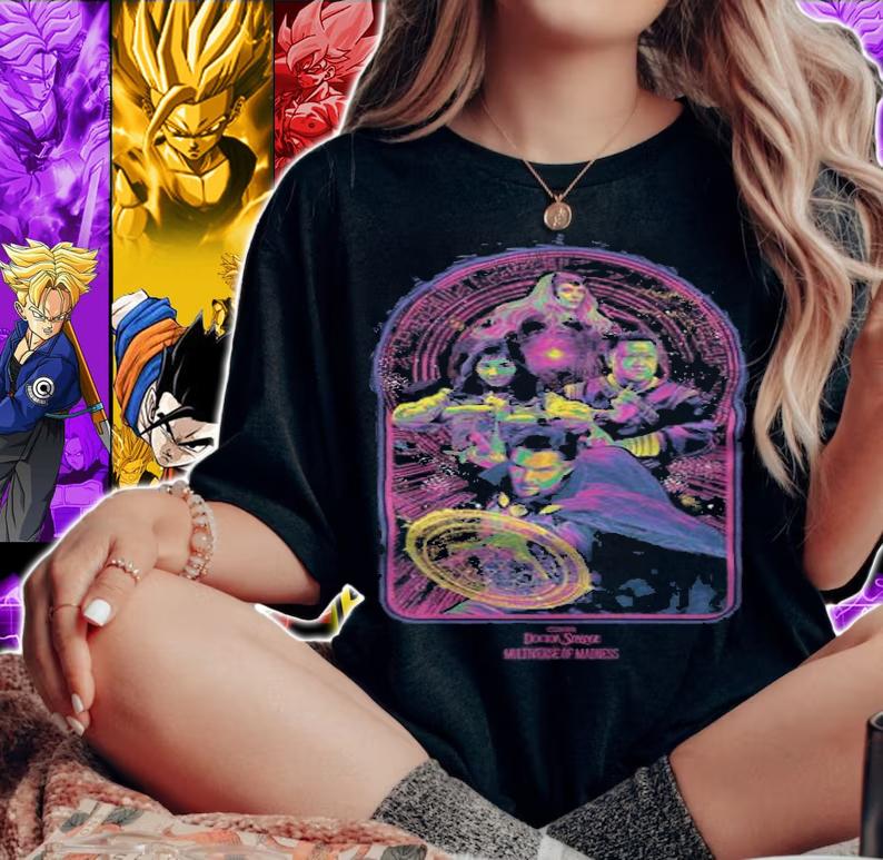 Marvel Dr. Strange neon group T-shirt t-shirt