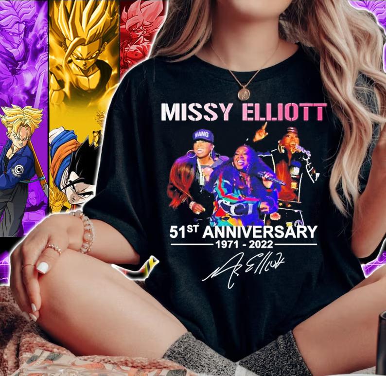 Missy Elliott 51st Anniversary 1971-2022 Signatures Shirt t-shirt