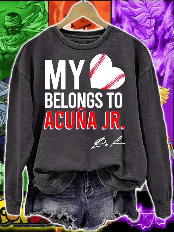 My Heart Belongs To Ronald Acuna Jr T-Shirt t-shirt sweatshirt