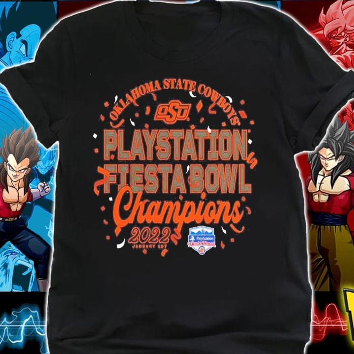 Oklahoma State Cowboys Heathered Charcoal 2022 Fiesta Bowl Champions Dive Shirt t-shirt