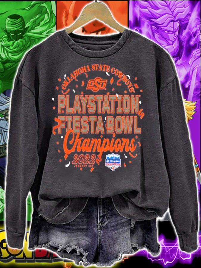 Oklahoma State Cowboys Heathered Charcoal 2022 Fiesta Bowl Champions Dive Shirt t-shirt