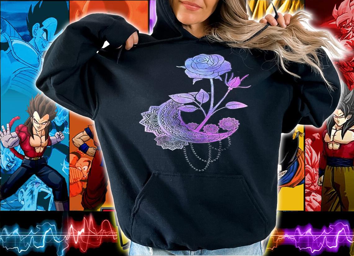 Rose Crescent Moon Floral Mystical Gothic Sacred Occult Shirt t-shirt