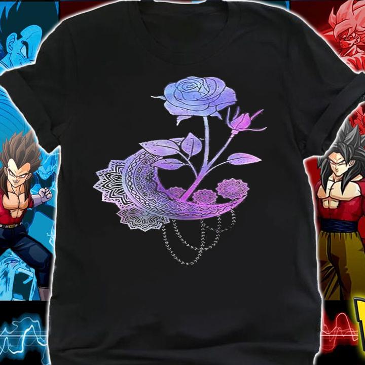 Rose Crescent Moon Floral Mystical Gothic Sacred Occult Shirt t-shirt