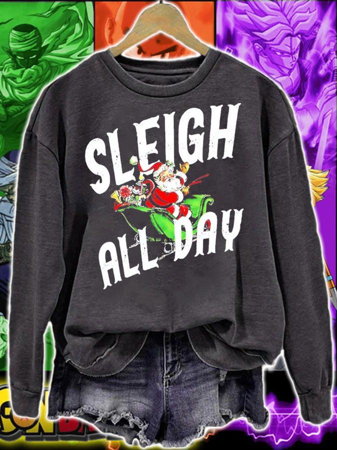 Santa Claus Sleigh All Day Christmas Shirt t-shirt