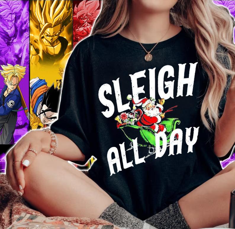 Santa Claus Sleigh All Day Christmas Shirt t-shirt