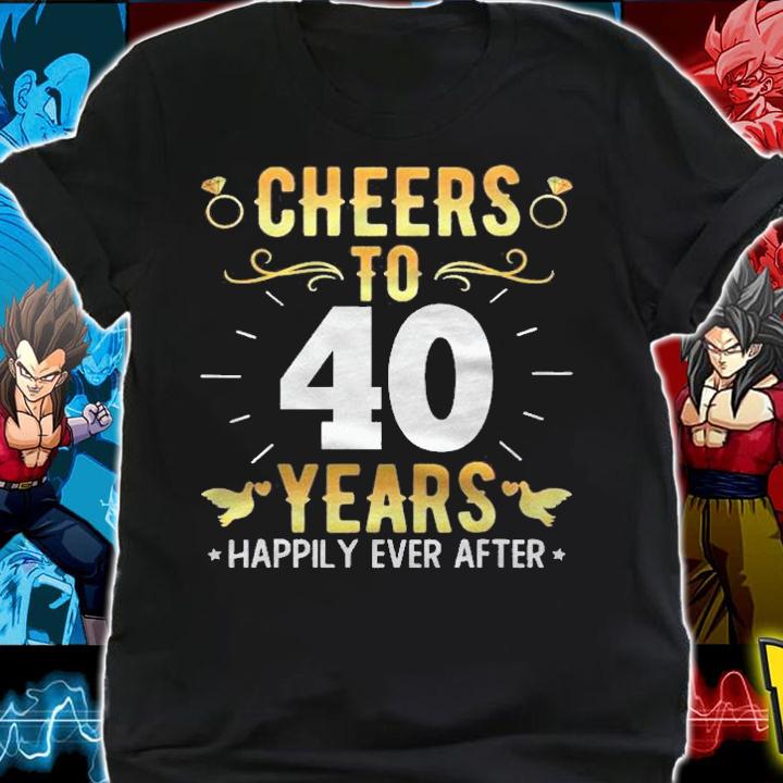 Cheers To 40 Years Married Couples 40Th Wedding Anniversary Shirt t-shirt shirt