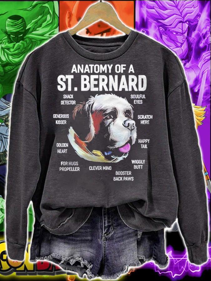 Dogs 365 Anatomy Of A St. Bernard Dog Funny Gift Shirt t-shirt sweatshirt