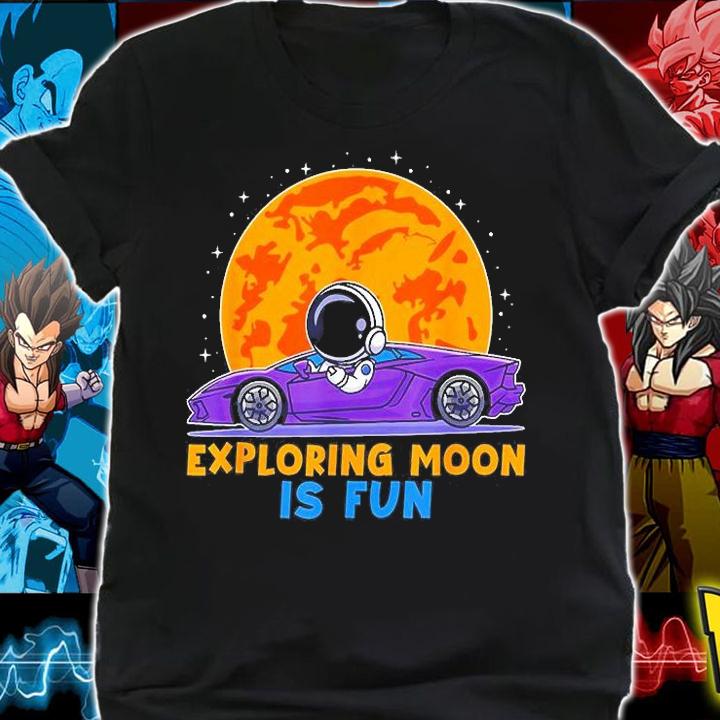 Exploring Moon Is Fun Astronaut Driving Car On Moon T-Shirt t-shirt shirt