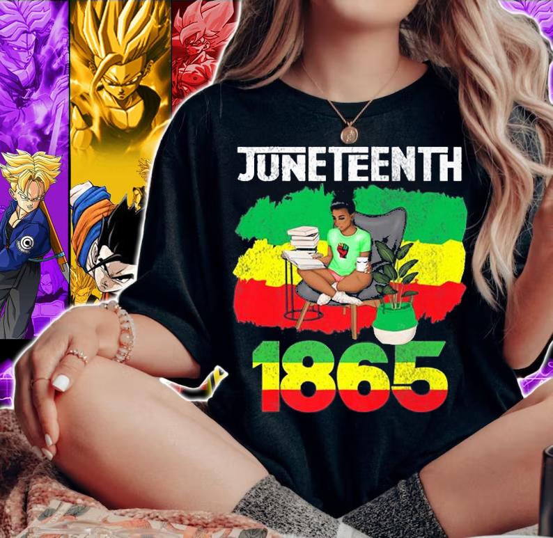 Junenth Celebrating Black Freedom 1865 African T-Shirt t-shirt