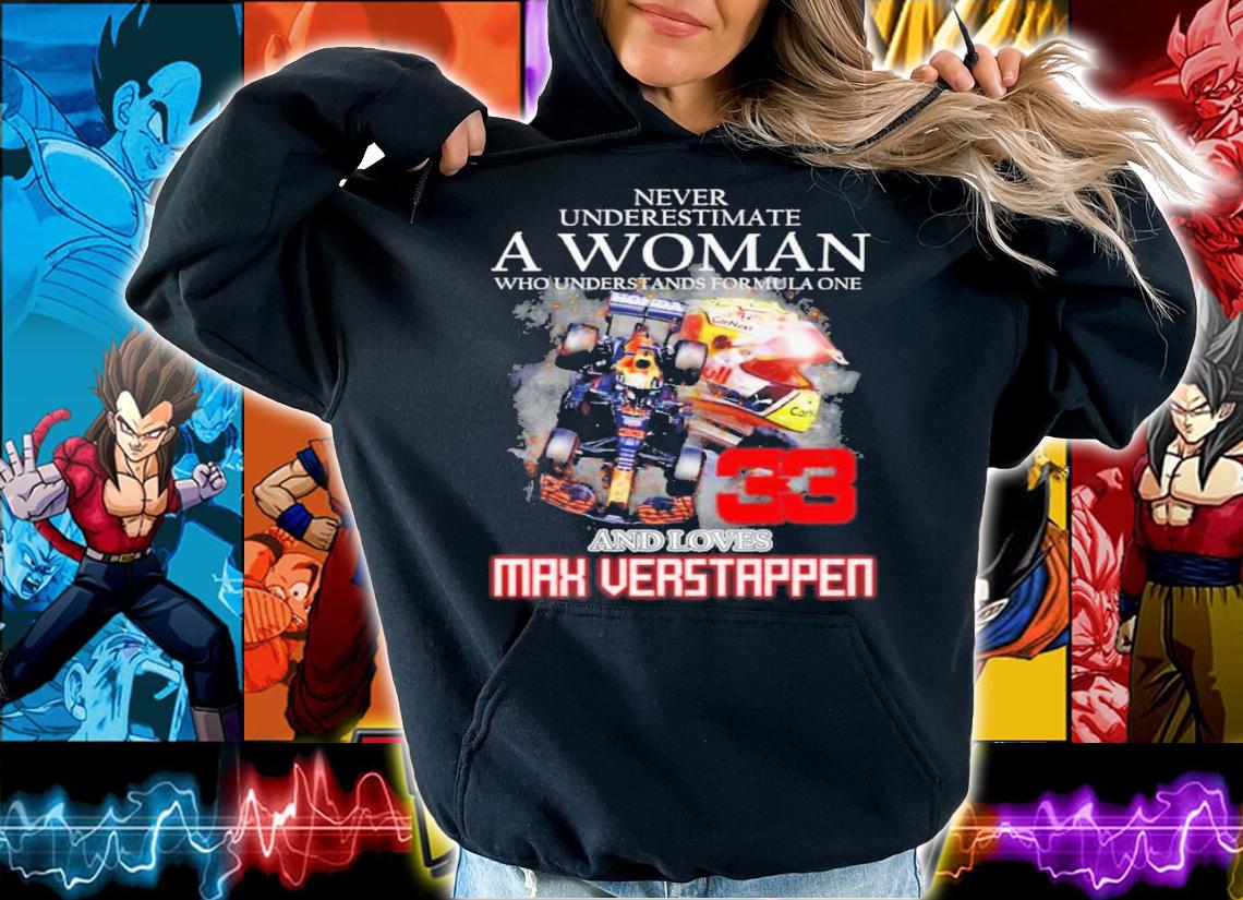 Never Underestimate A Woman Who Understands Formula One And Loves Max Verstappen 33 Shirt t-shirt