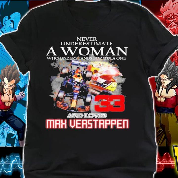 Never Underestimate A Woman Who Understands Formula One And Loves Max Verstappen 33 Shirt t-shirt