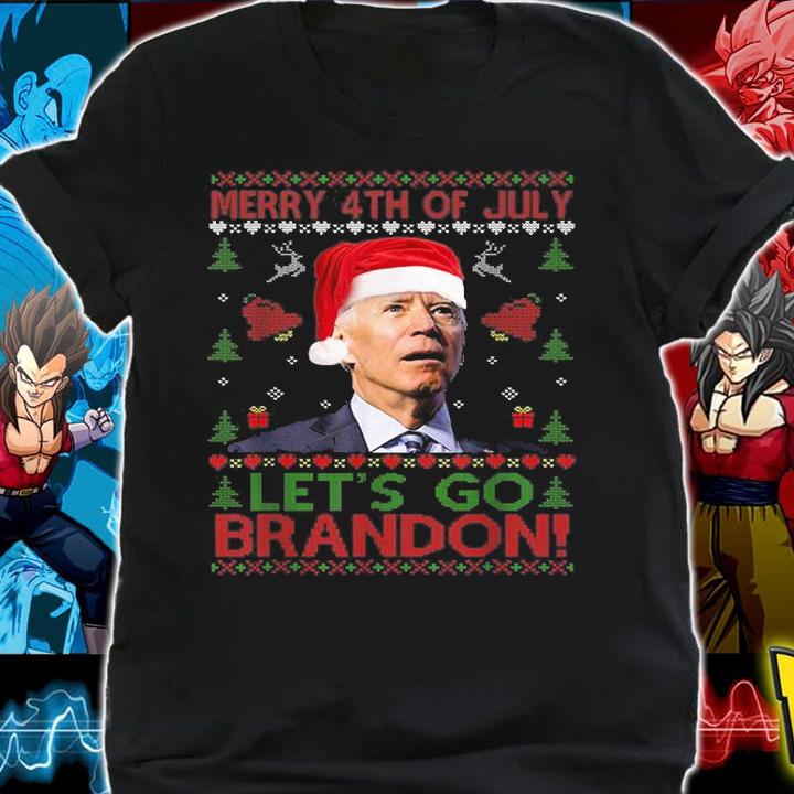 Santa Joe Biden Merry 4th Of July Christmas Let's Go brandon T-Shirt t-shirt shirt