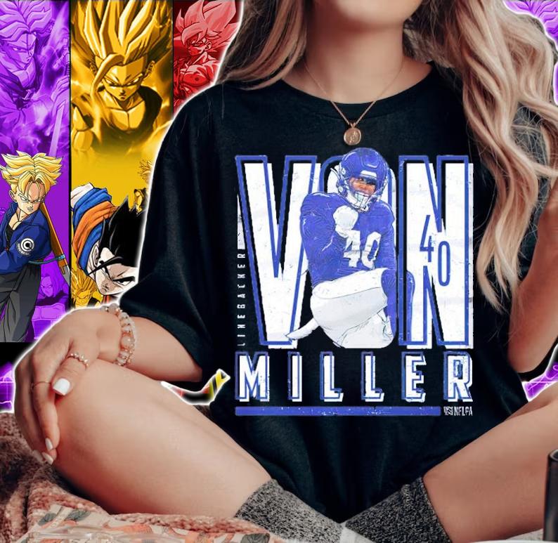 Von Miller Los Angeles R Player Name Football Shirt t-shirt
