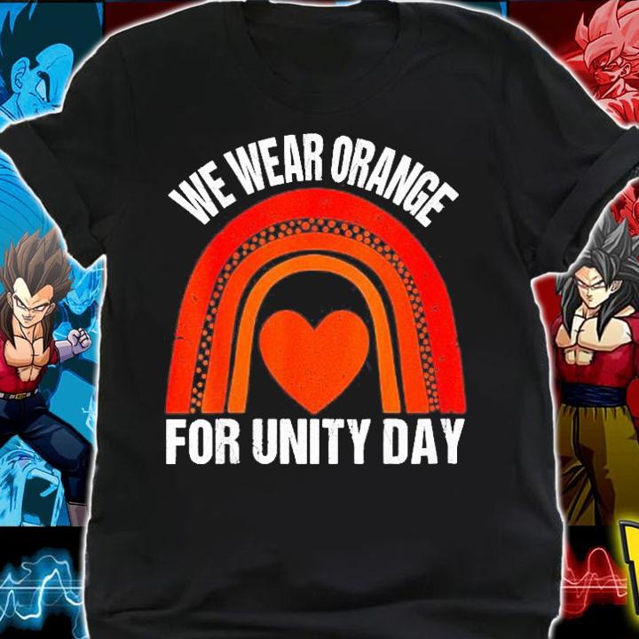 Womens Orange Rainbow We Wear Orange For Unity Day Shirt t-shirt shirt