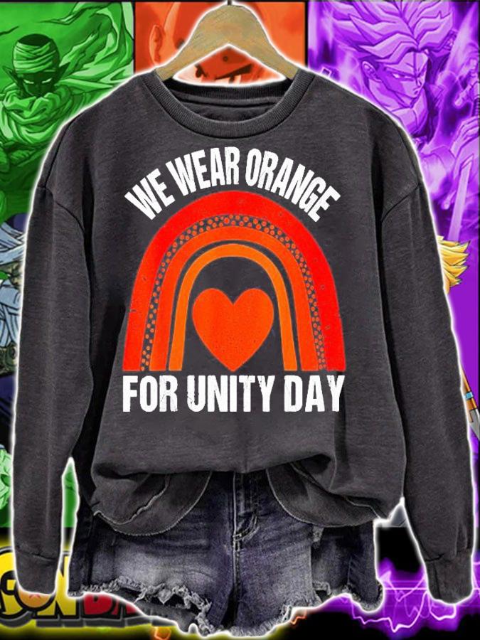 Womens Orange Rainbow We Wear Orange For Unity Day Shirt t-shirt sweatshirt