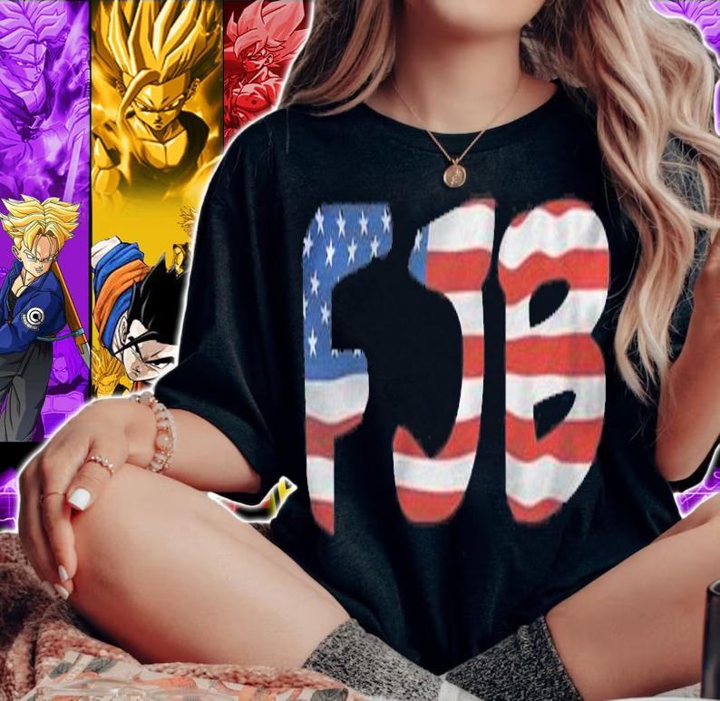 F Joe Biden fJB Fuck Joe Biden Let's Go Brandon Impeach Biden USA Flag T-Shirt t-shirt woman shirt