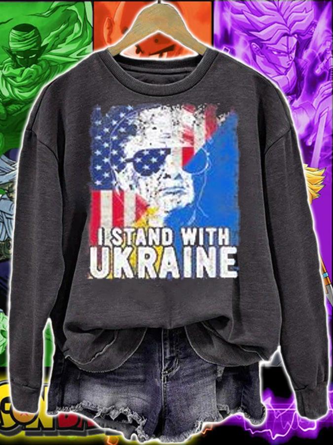 I Stand With Ukraine Ukrainian American Flag Trump Vintage T-Shirt t-shirt sweatshirt