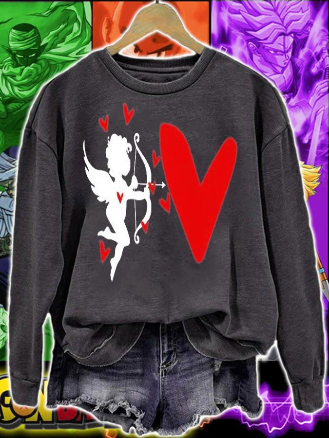Valentine Cupid Shot My Heart With Love T-Shirt t-shirt sweatshirt