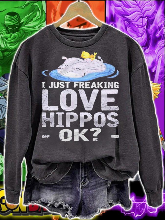 I Just Freaking Love Hippos Ok Hippo Shirt t-shirt sweatshirt