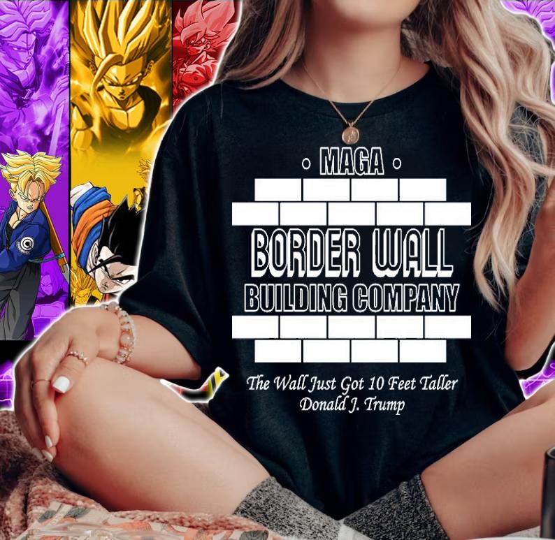 MAGA Donald Trump Border Wall Construction T-Shirt t-shirt