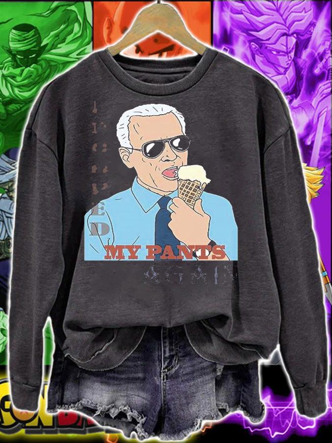Poopy Pants Biden Funny Conservative Biden Cream T-Shirt t-shirt sweatshirt