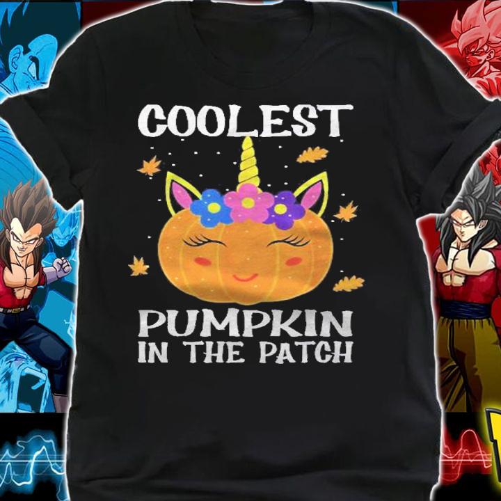 Coolest Pumpkin In The Patch Unicorn Fall Halloween Kids Shirt t-shirt