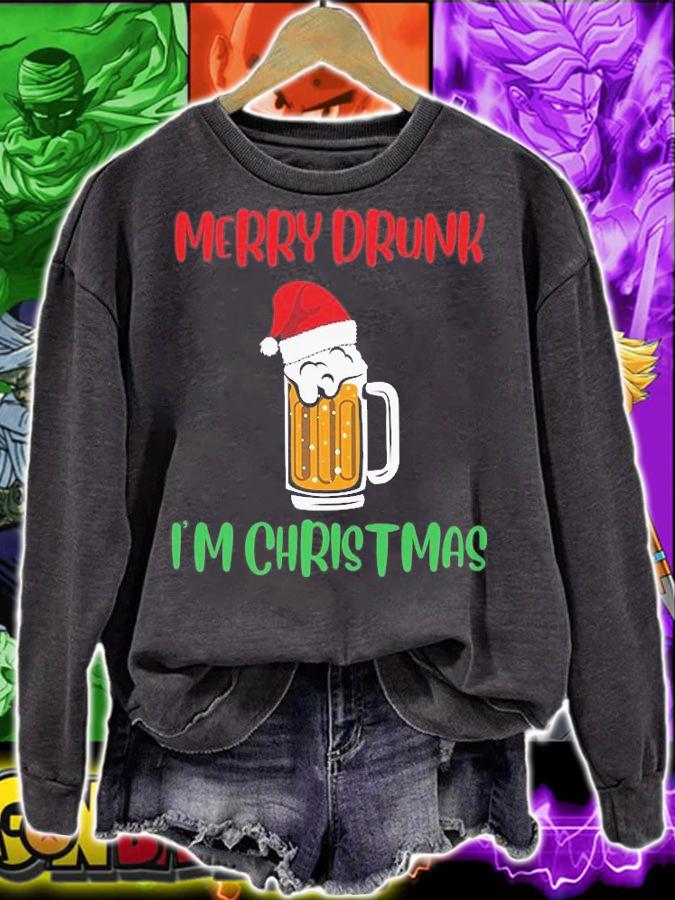 Merry Drunk Im Christmas, Funny Santa, Funny Christmas, Santa Claus T-Shirt t-shirt sweatshirt