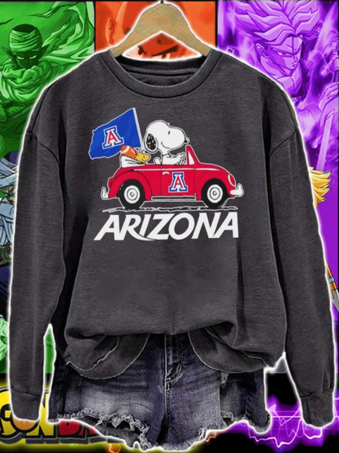 Arizona Wildcats X Snoopy And Woodstock t-shirt sweatshirt