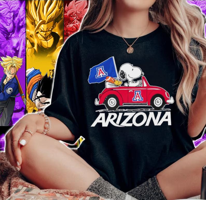 Arizona Wildcats X Snoopy And Woodstock t-shirt woman shirt