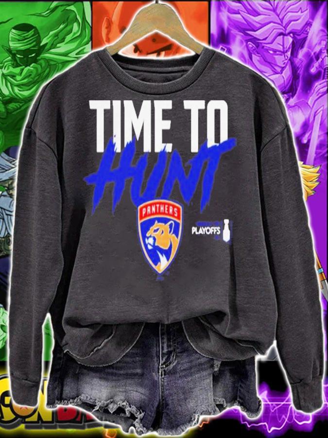 Florida Panthers 2022 Stanley Cup Playoffs Slogan Time To Hunt shirt t-shirt sweatshirt