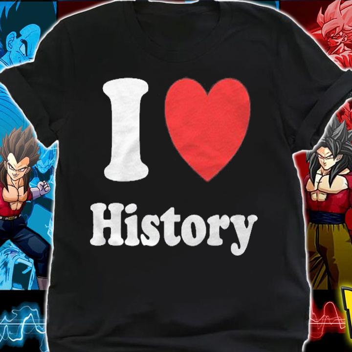 History Teacher Heart I Love History shirt t-shirt