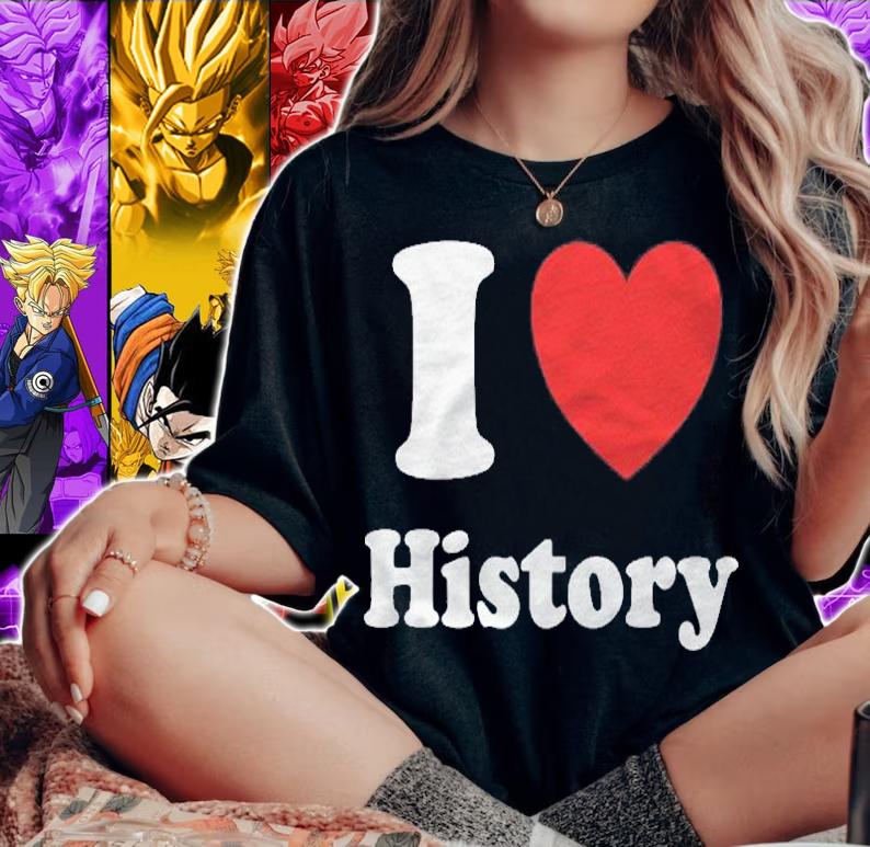 History Teacher Heart I Love History shirt t-shirt